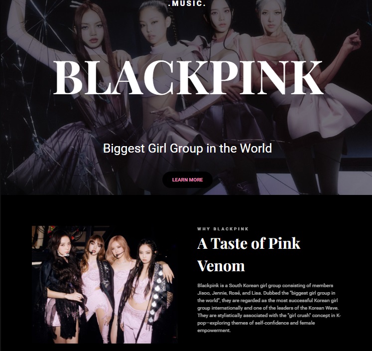 BLACKPINK website